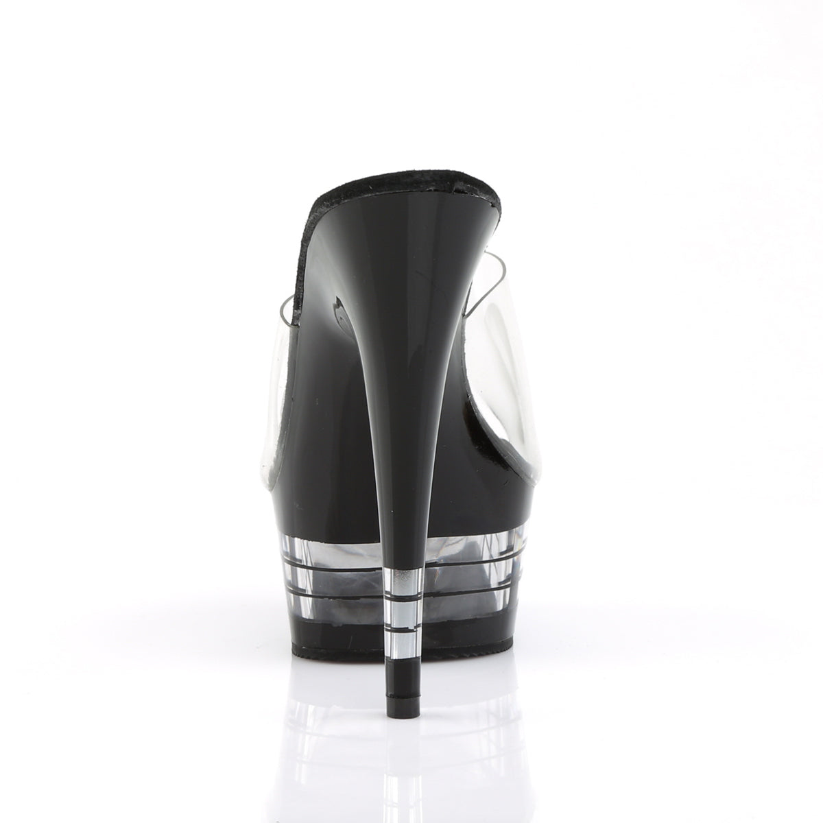 Pleaser Sandalias para mujer DELIGHT-601ln clr / blk