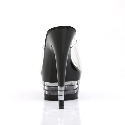 Pleaser Womens Sandals DELIGHT-601LN Clr/Blk