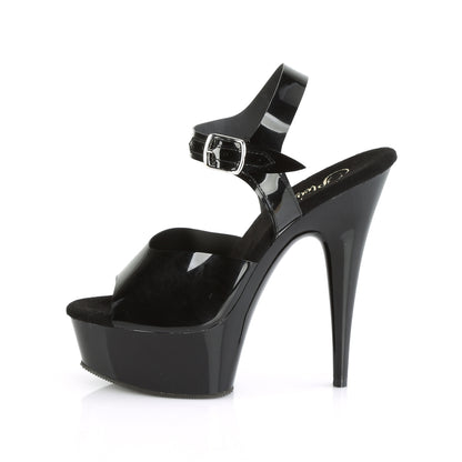 Pleaser Sandalias para mujer DELIGHT-608n Blk (gelatina) TPU / BLK