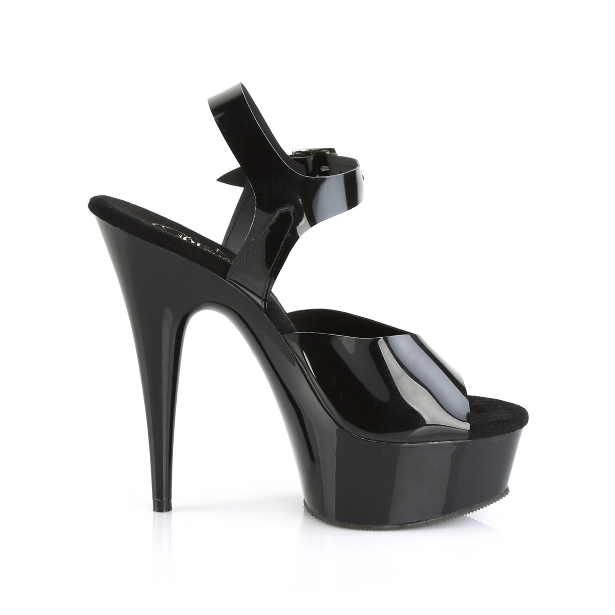 Pleaser Sandalias para mujer DELIGHT-608n Blk (gelatina) TPU / BLK