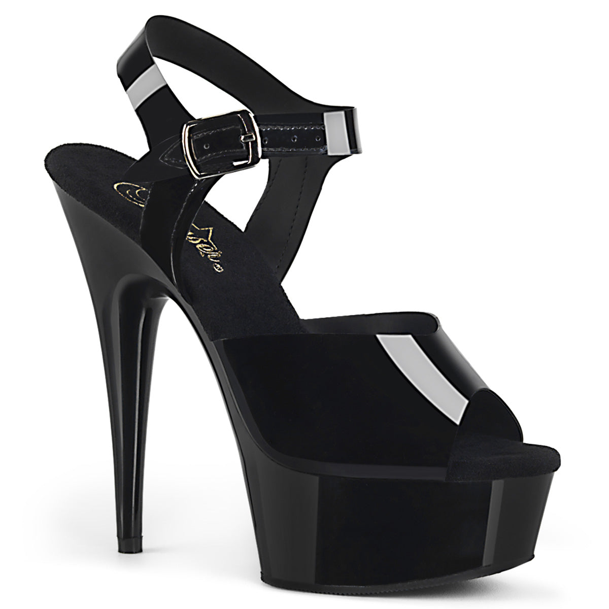 Pleaser Sandalias para mujer DELIGHT-608n Blk (gelatina) TPU / BLK