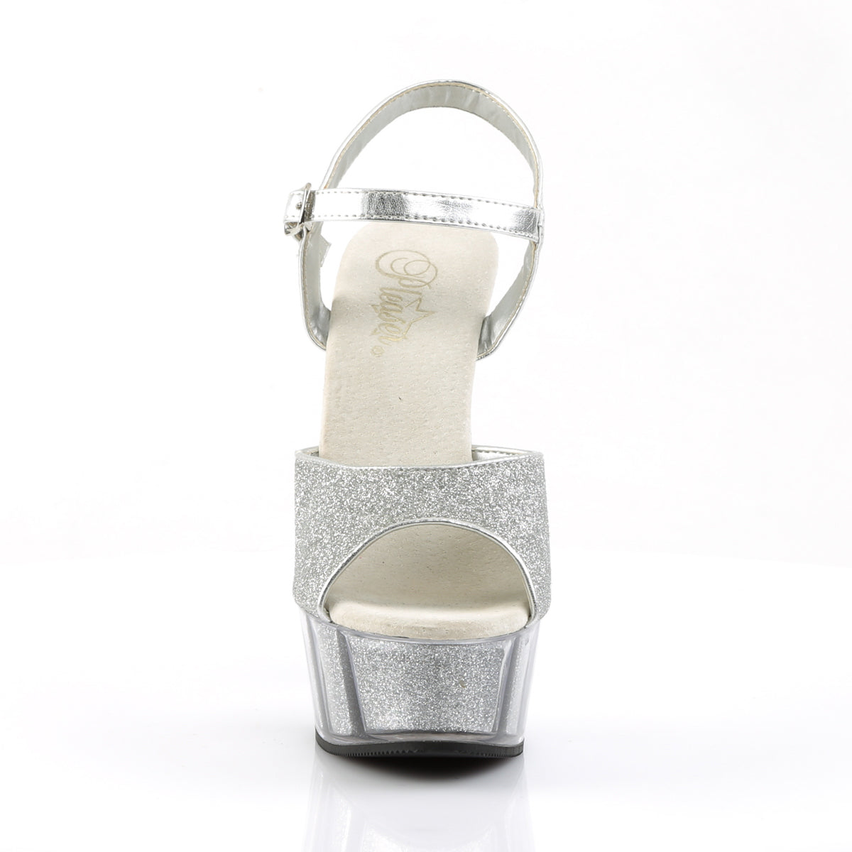 Pleaser Womens Sandals DELIGHT-609-5G Slv Gltr/Slv Gltr