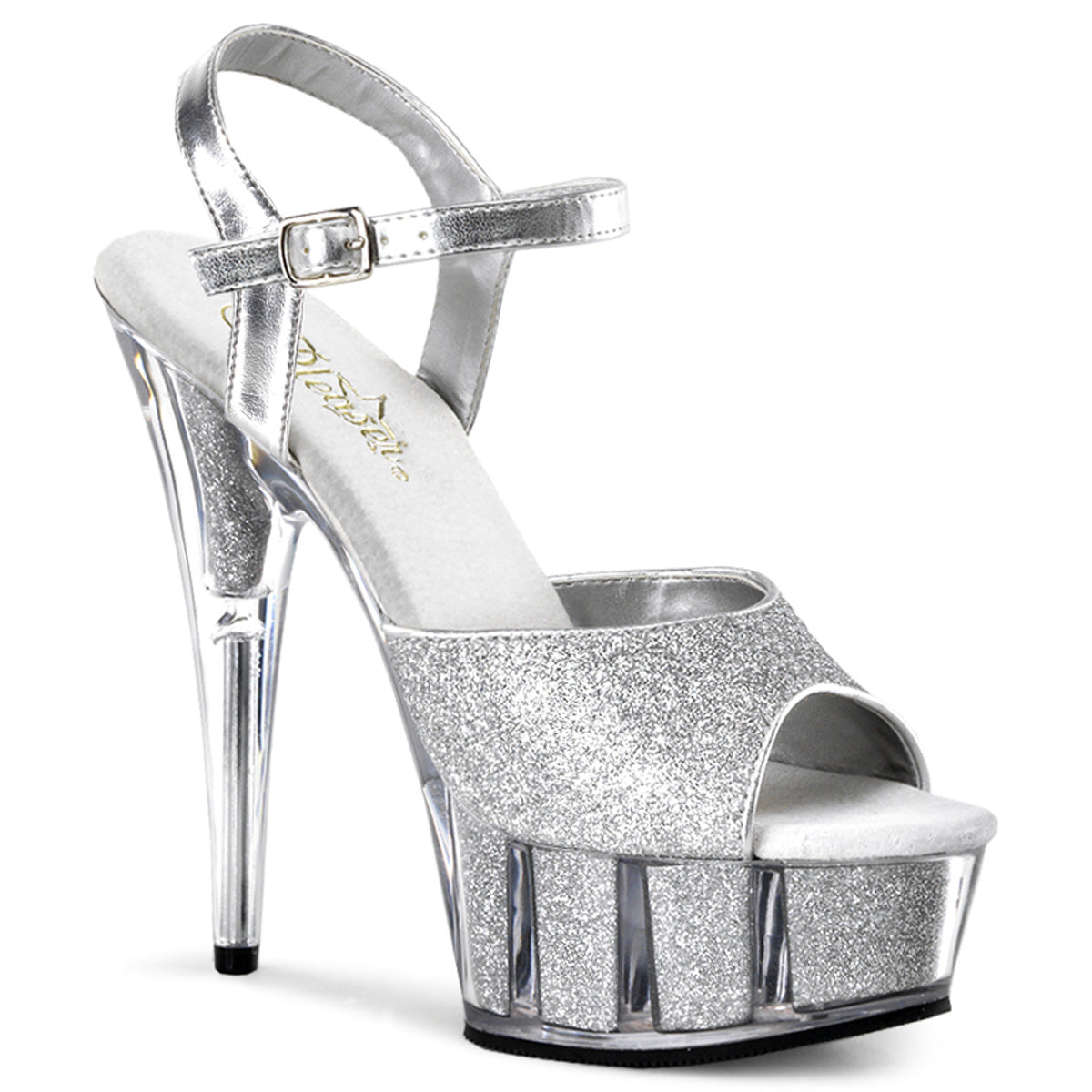 Pleaser Sandalias para mujer DELIGHT-609-5G SLV GLTR / SLV GLTR