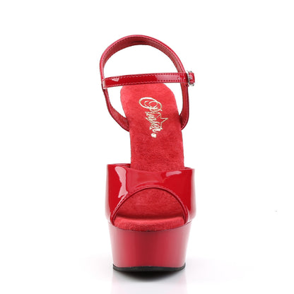Pleaser Womens Sandals DELIGHT-609 Red Pat/Red