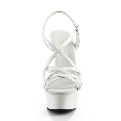 Pleaser Womens Sandals DELIGHT-613 Wht Pat/Wht
