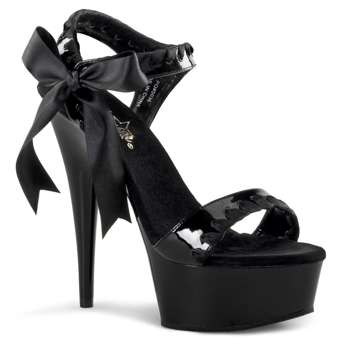 Pleaser Womens Sandals DELIGHT-615 Blk/Blk