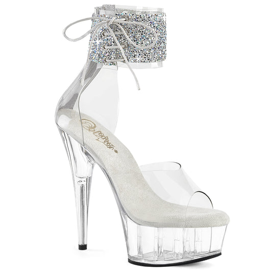Pleaser   DELIGHT-624RS-02 CLR-SLV AB RS/CLR
