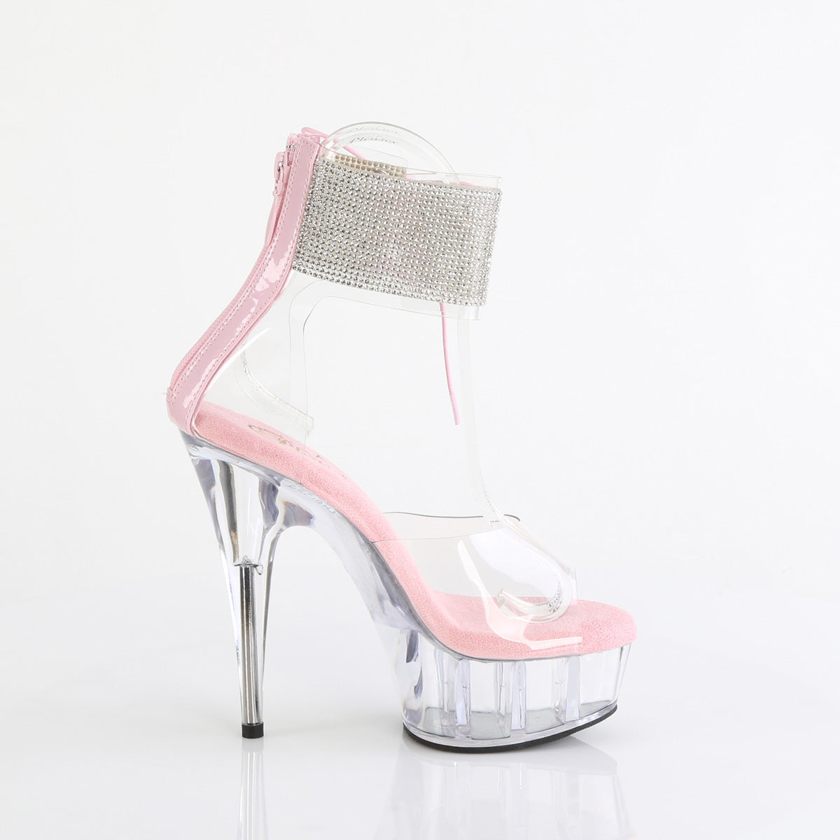 Pleaser   DELIGHT-624RS Clr-B. Pink/Clr