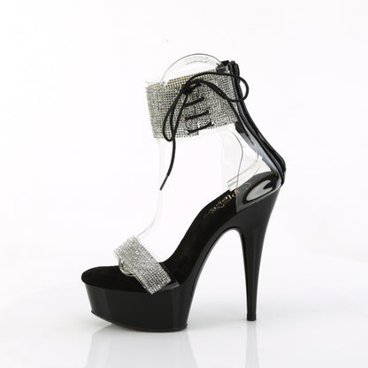Pleaser   DELIGHT-627RS Clr-Blk/Blk