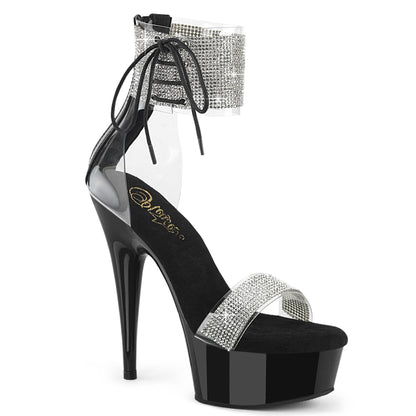 Pleaser   DELIGHT-627RS Clr-Blk/Blk