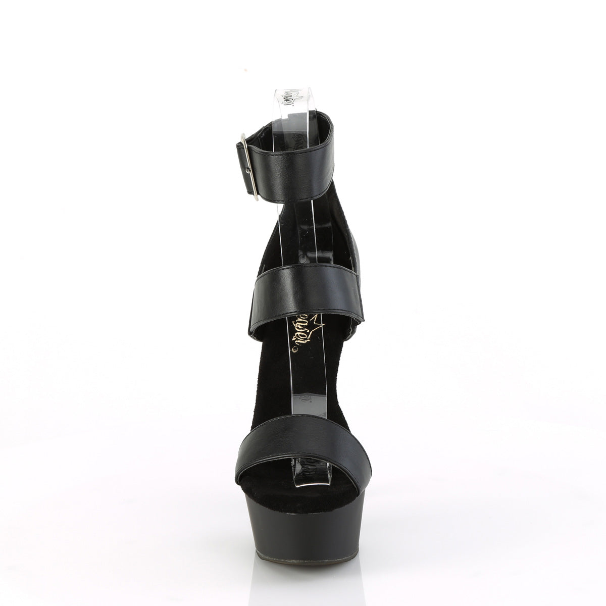 Pleaser   DELIGHT-629 Blk Faux Leather/Blk Matte