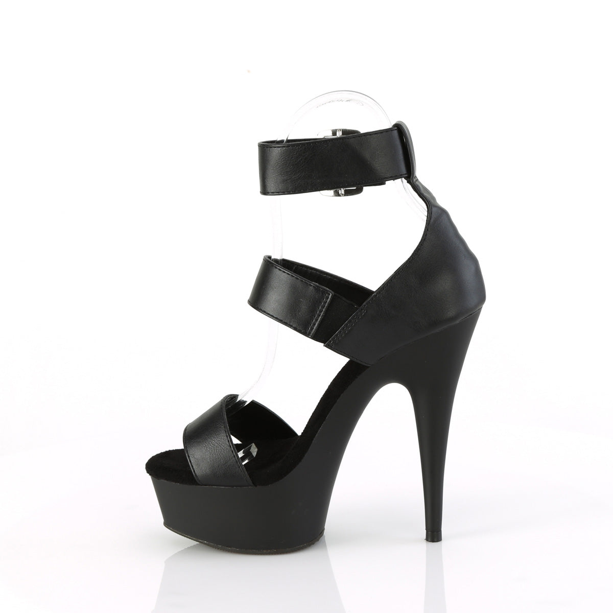 Pleaser   DELIGHT-629 Blk Faux Leather/Blk Matte