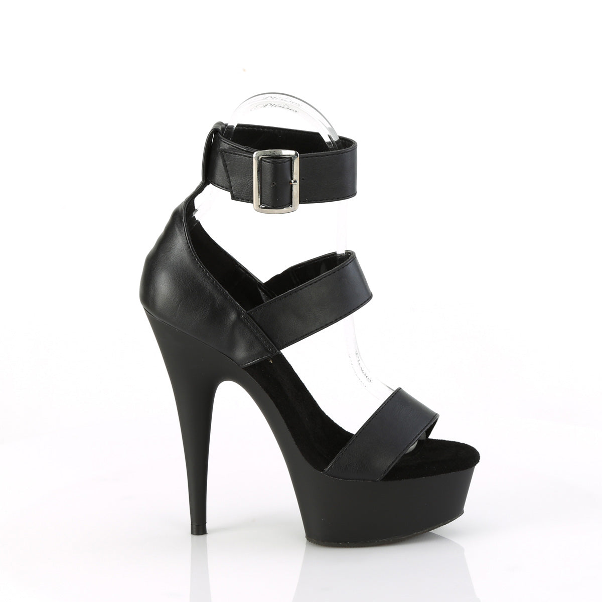 Pleaser   DELIGHT-629 Blk Faux Leather/Blk Matte