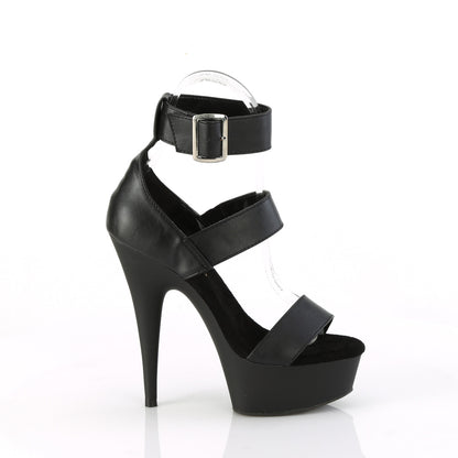 Pleaser   DELIGHT-629 Blk Faux Leather/Blk Matte
