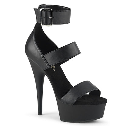 Pleaser   DELIGHT-629 Blk Faux Leather/Blk Matte