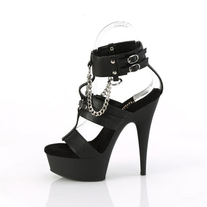 Pleaser   DELIGHT-661 BLK Faux Leather/Blk Matte