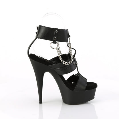 Pleaser   DELIGHT-661 BLK Faux Leather/Blk Matte
