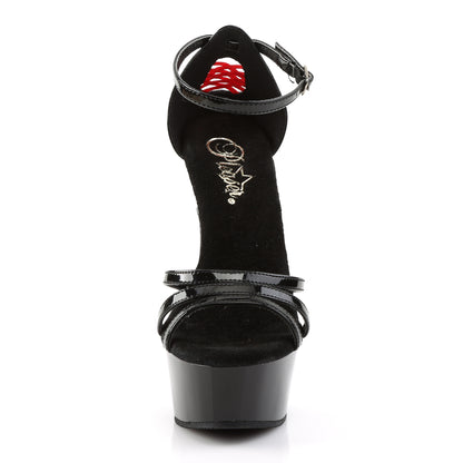 Pleaser Womens Sandals DELIGHT-662 Blk Pat/Blk