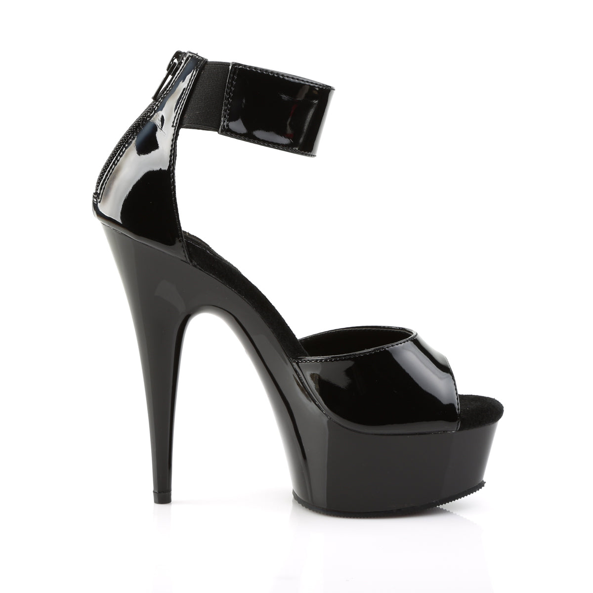 Pleaser Sandalias para mujer DELIGHT-670-3 BLK / BLK