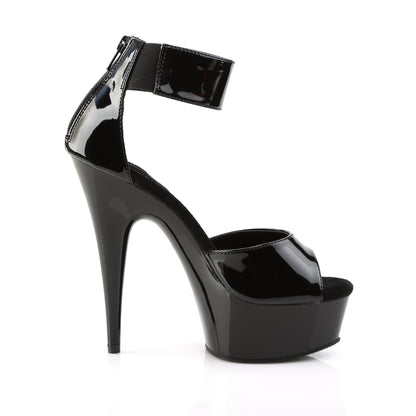 Pleaser Sandalias para mujer DELIGHT-670-3 BLK / BLK