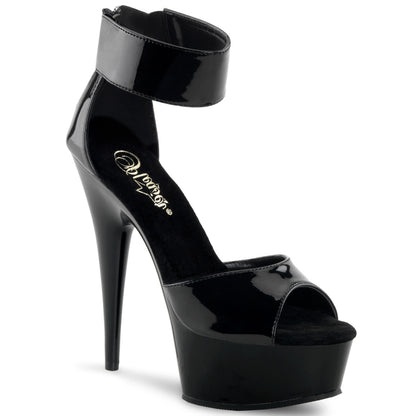 Pleaser Sandalias para mujer DELIGHT-670-3 BLK / BLK