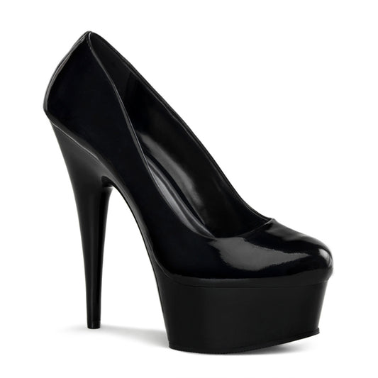 Pleaser Sandalias para mujer DELIGHT-685 BLK PAT / BLK