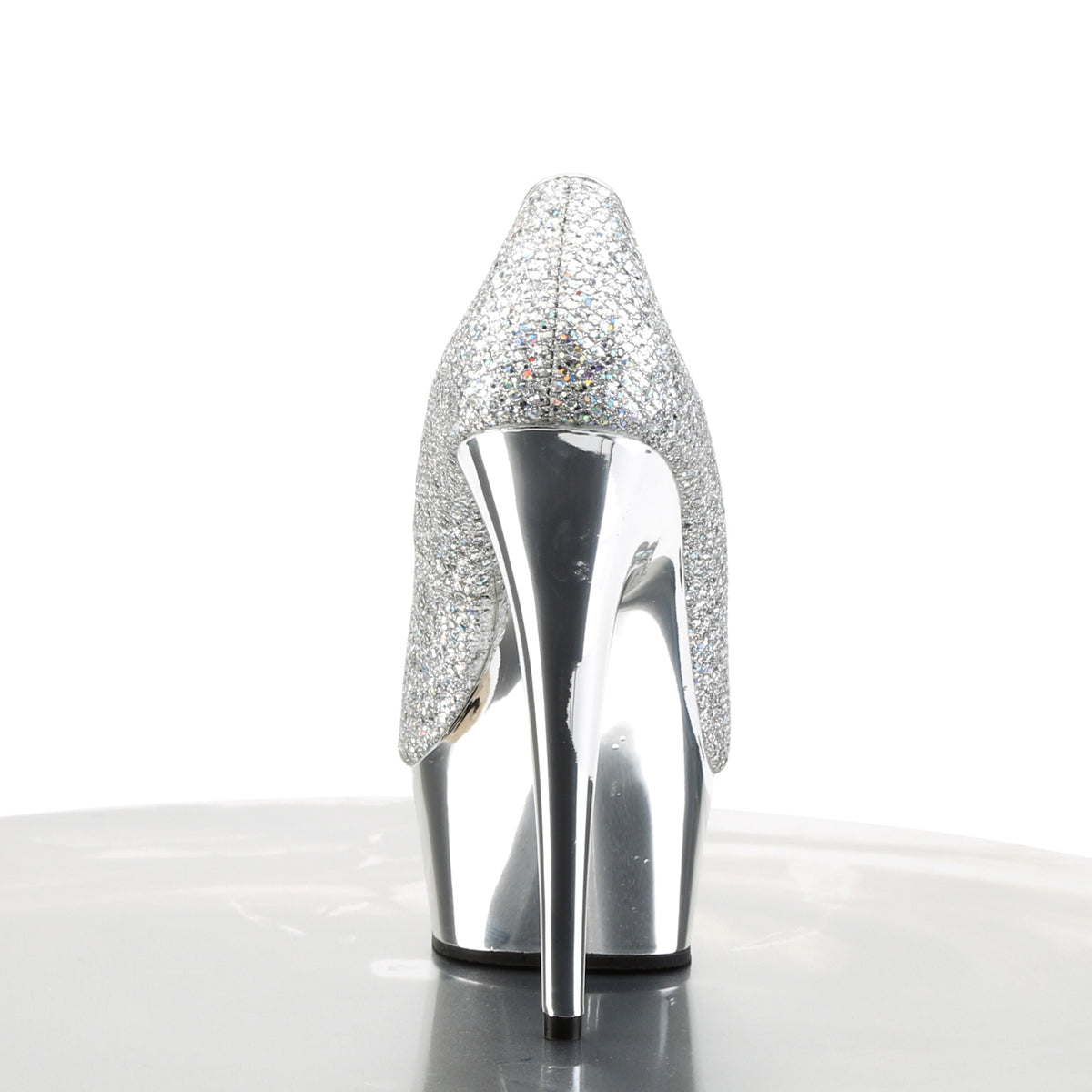 Pleaser Womens Sandals DELIGHT-685G Slv Multi Gltr/Slv Chrome