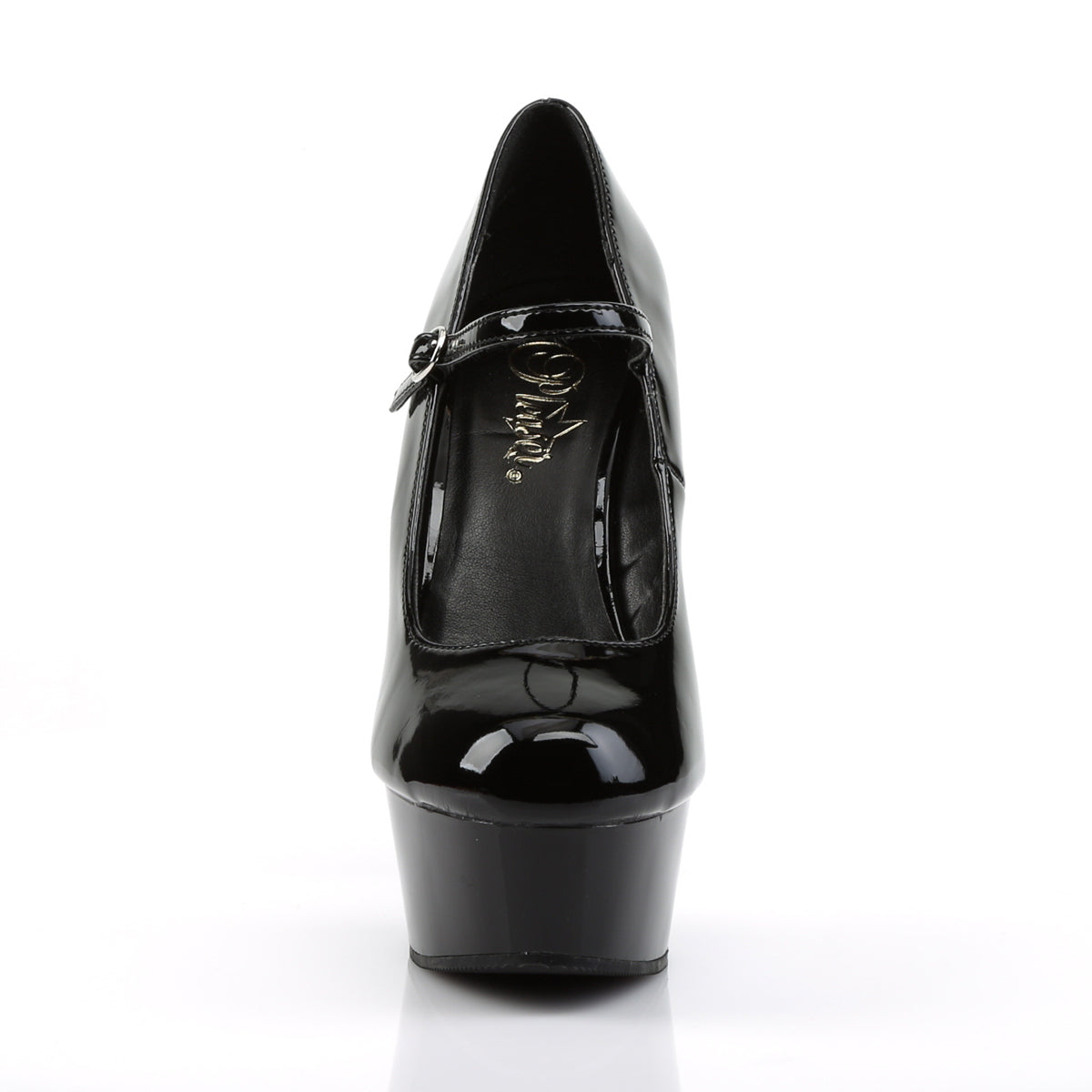 Pleaser Sandalias para mujer DELIGHT-687 BLK PAT / BLK