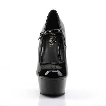 Pleaser Sandalias para mujer DELIGHT-687 BLK PAT / BLK