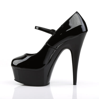 Pleaser Sandalias para mujer DELIGHT-687 BLK PAT / BLK