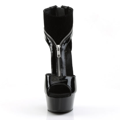 Pleaser Botas de tobillo para mujer DELIGHT-690 BLK PAT-LAMY / BLK