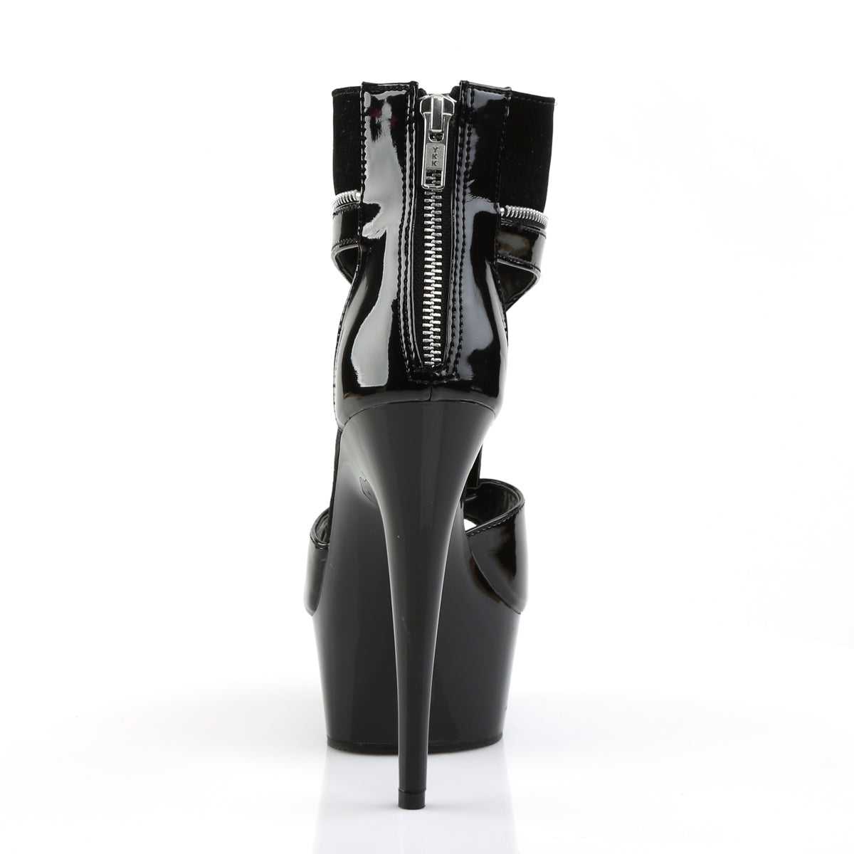Pleaser Botas de tobillo para mujer DELIGHT-690 BLK PAT-LAMY / BLK