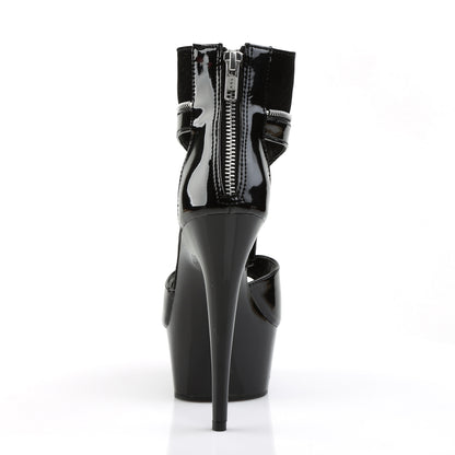 Pleaser Botas de tobillo para mujer DELIGHT-690 BLK PAT-LAMY / BLK