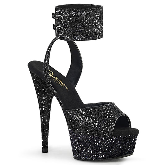 Pleaser Sandalias para mujer DELIGHT-691lg Blk brillo / brillo blk
