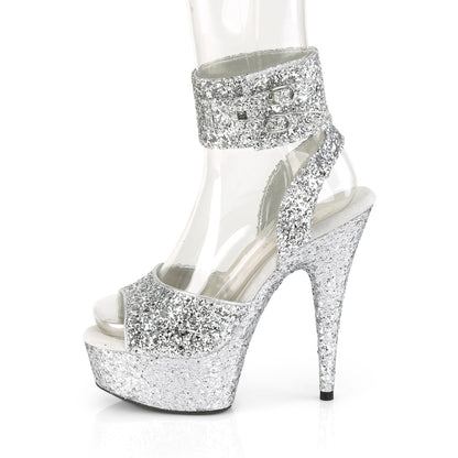 Pleaser Womens Sandals DELIGHT-691LG Slv Glitter/Slv Glitter