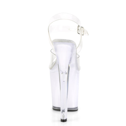 Pleaser Sandalias para mujer DISCOLITE-808 clr / brillo blanco