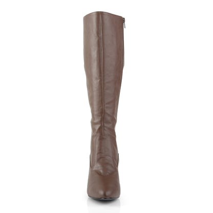 Pleaser Pink Label Botas de mujer DIVINE-2018 Brown Faux Cuero