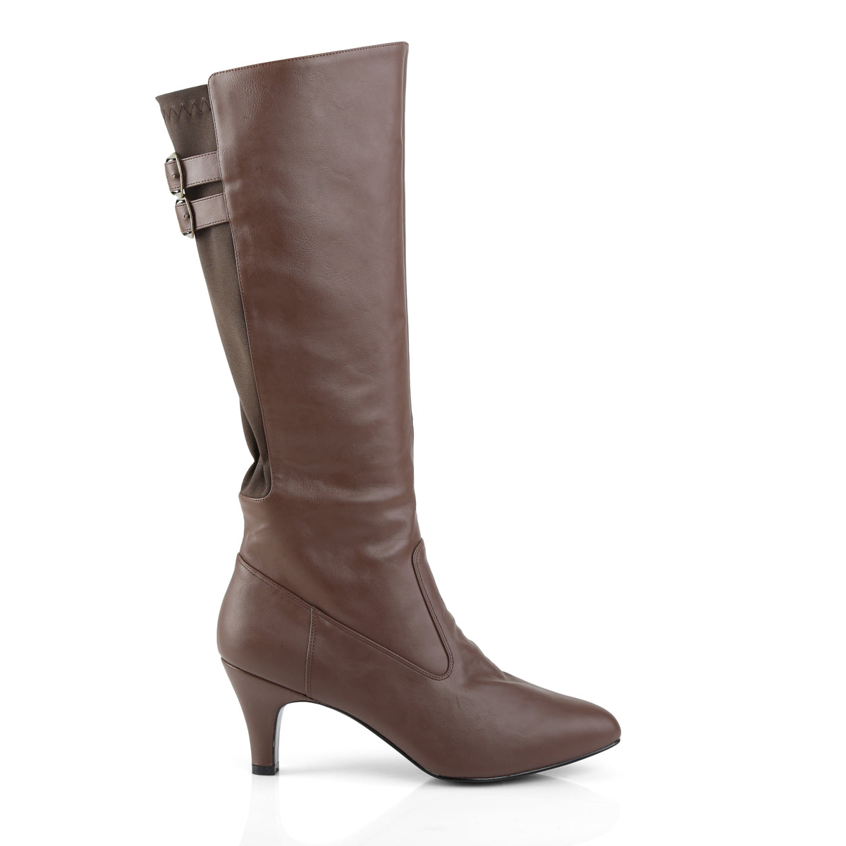 Pleaser Pink Label Botas de mujer DIVINE-2018 Brown Faux Cuero
