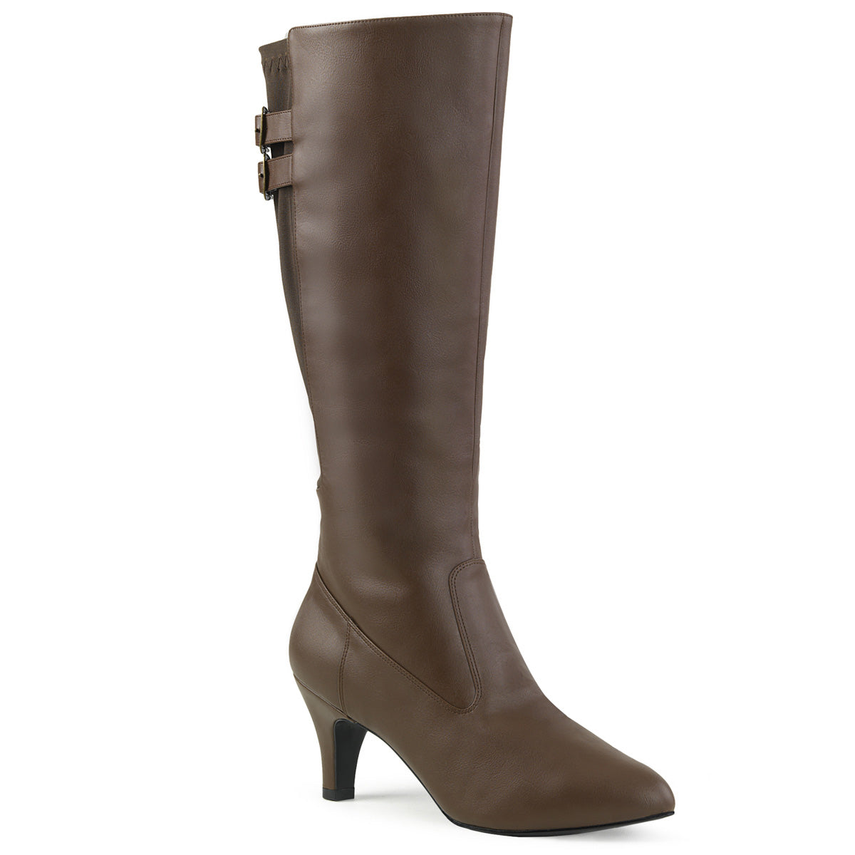 Pleaser Pink Label Botas de mujer DIVINE-2018 Brown Faux Cuero