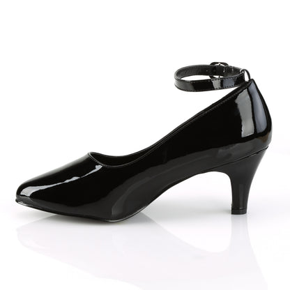 Pleaser Pink Label Womens Pumps DIVINE-431 Blk Pat