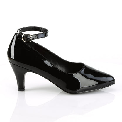 Pleaser Pink Label Womens Pumps DIVINE-431 Blk Pat