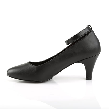Pleaser Pink Label Womens Pumps DIVINE-431 Blk Faux Leather