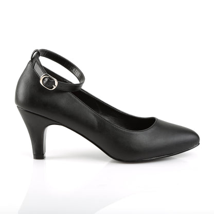 Pleaser Pink Label Womens Pumps DIVINE-431 Blk Faux Leather