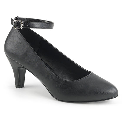 Pleaser Pink Label Womens Pumps DIVINE-431 Blk Faux Leather