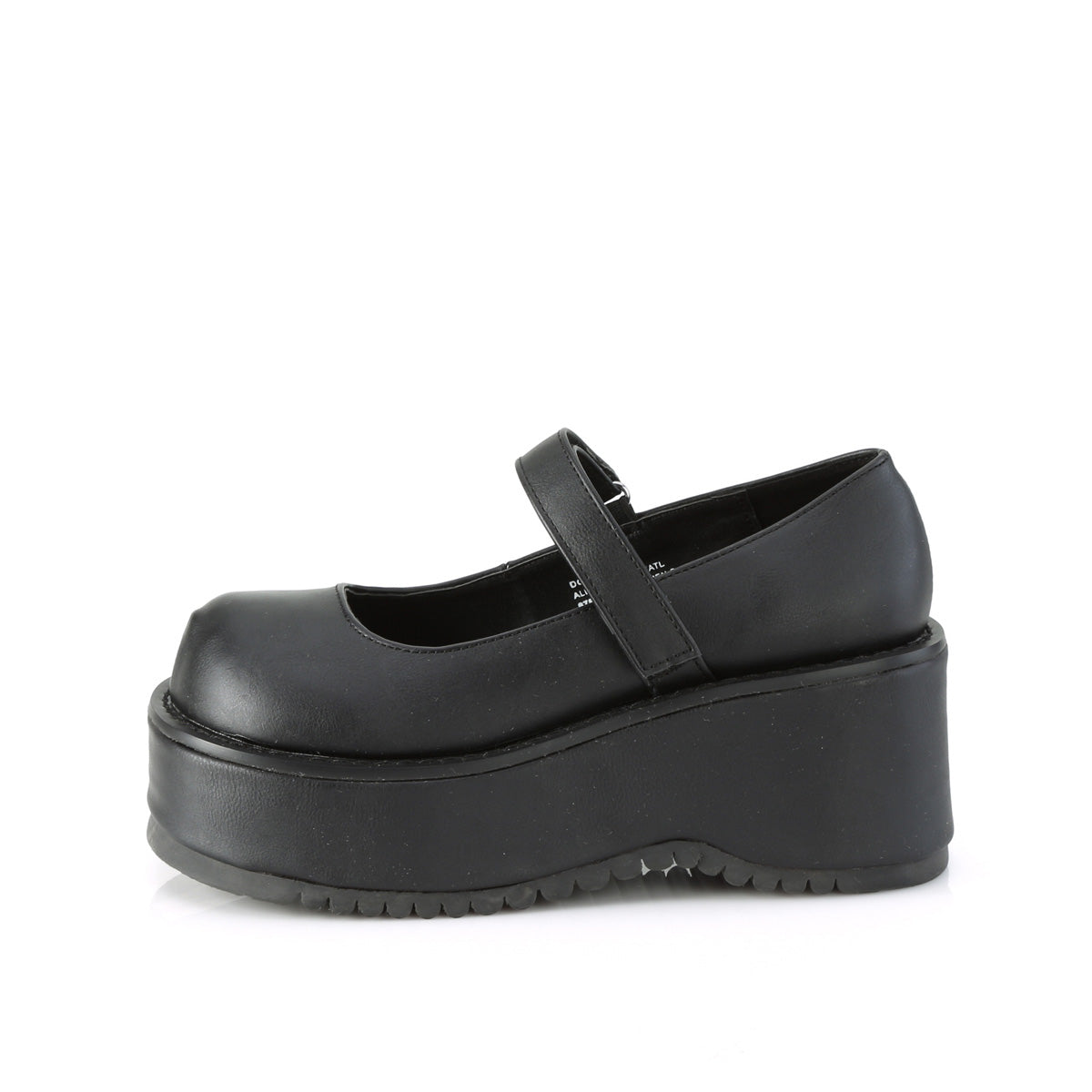 DemoniaCult Bombas de mujer DOLLIE-01 BLK de cuero vegano
