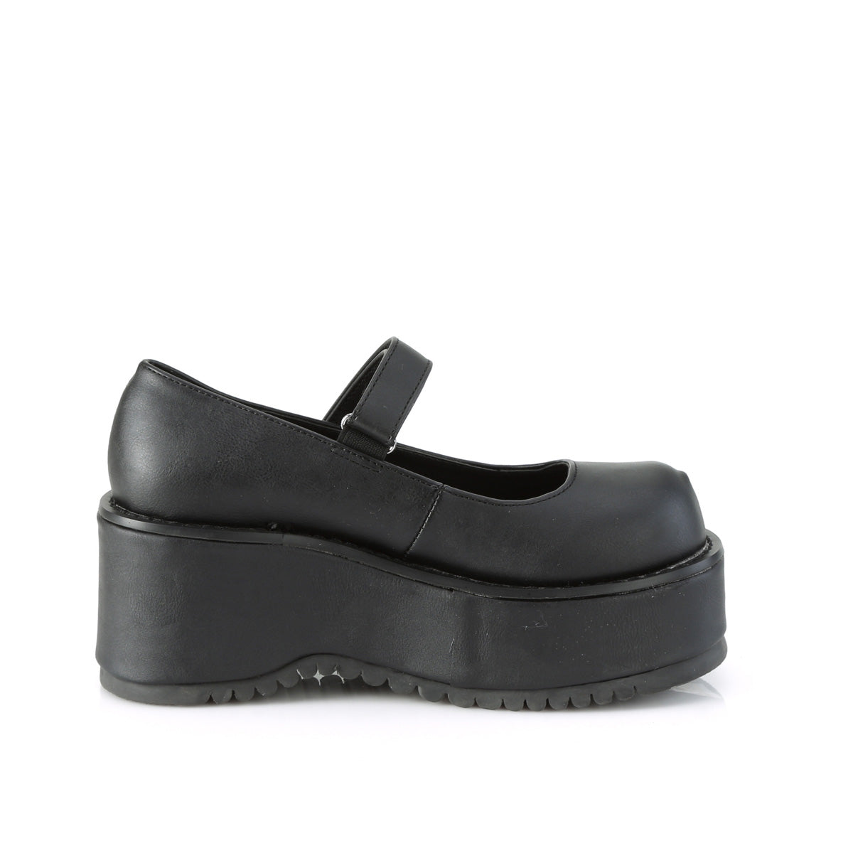 DemoniaCult Bombas de mujer DOLLIE-01 BLK de cuero vegano