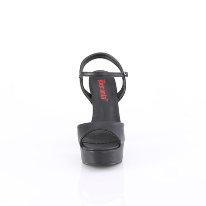DemoniaCult Sandalias para mujeres DOLLY-09 BLK de cuero vegano
