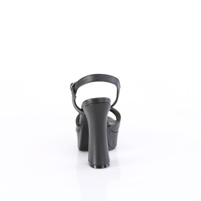 DemoniaCult Sandalias para mujeres DOLLY-09 BLK de cuero vegano