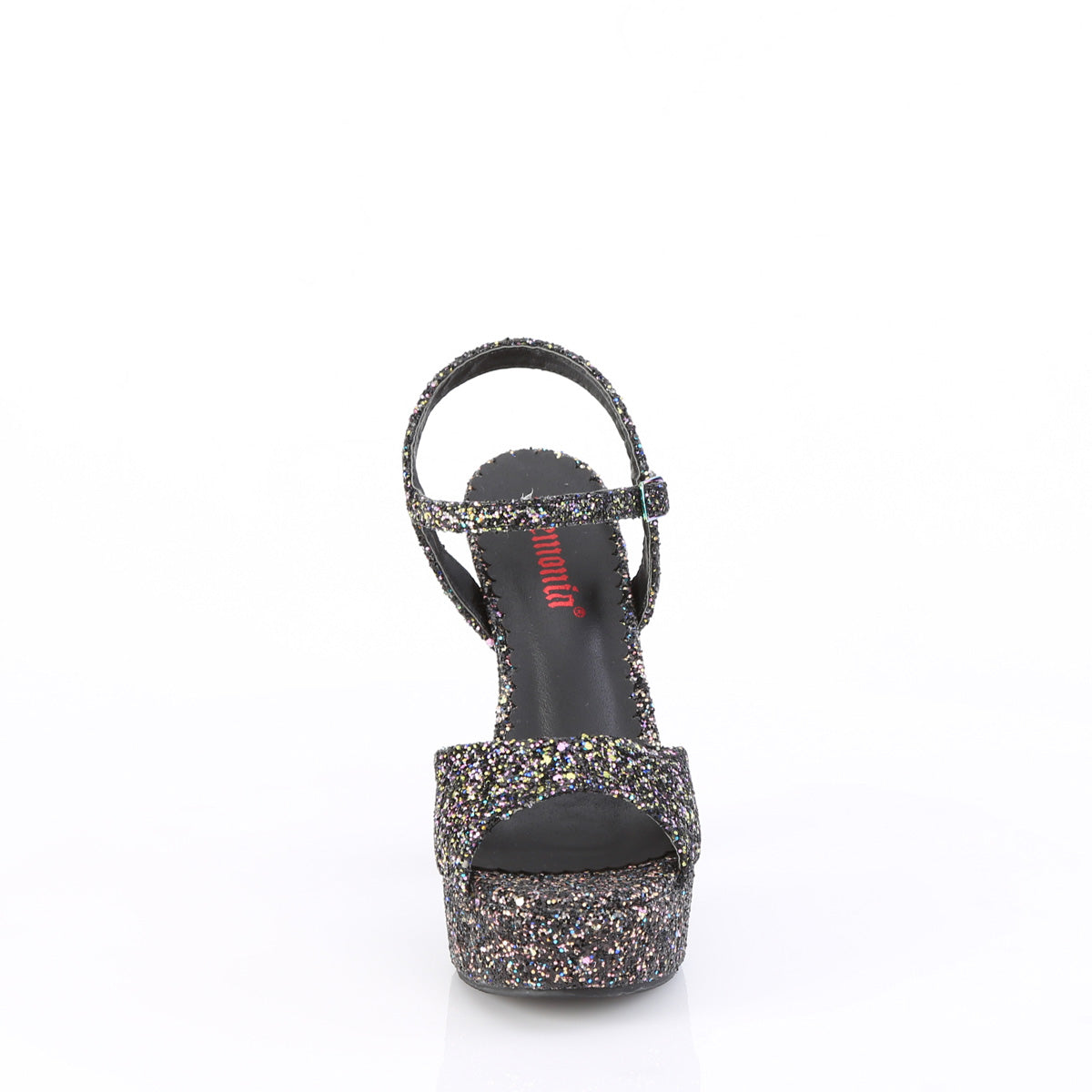 DemoniaCult Sandalias para mujeres DOLLY-09 BLK Multi Glitter