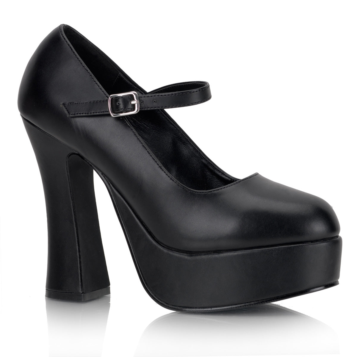 DemoniaCult Bombas de mujer DOLLY-50 Blk Leather Vegan